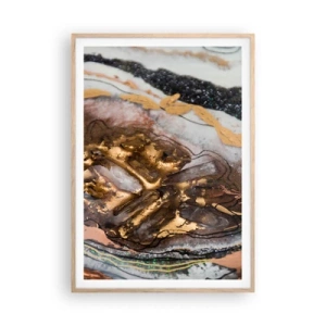 Póster en marco roble claro - Elemento de la tierra - 70x100 cm