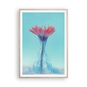 Póster en marco roble claro - En un abrazo vigorizante - 70x100 cm