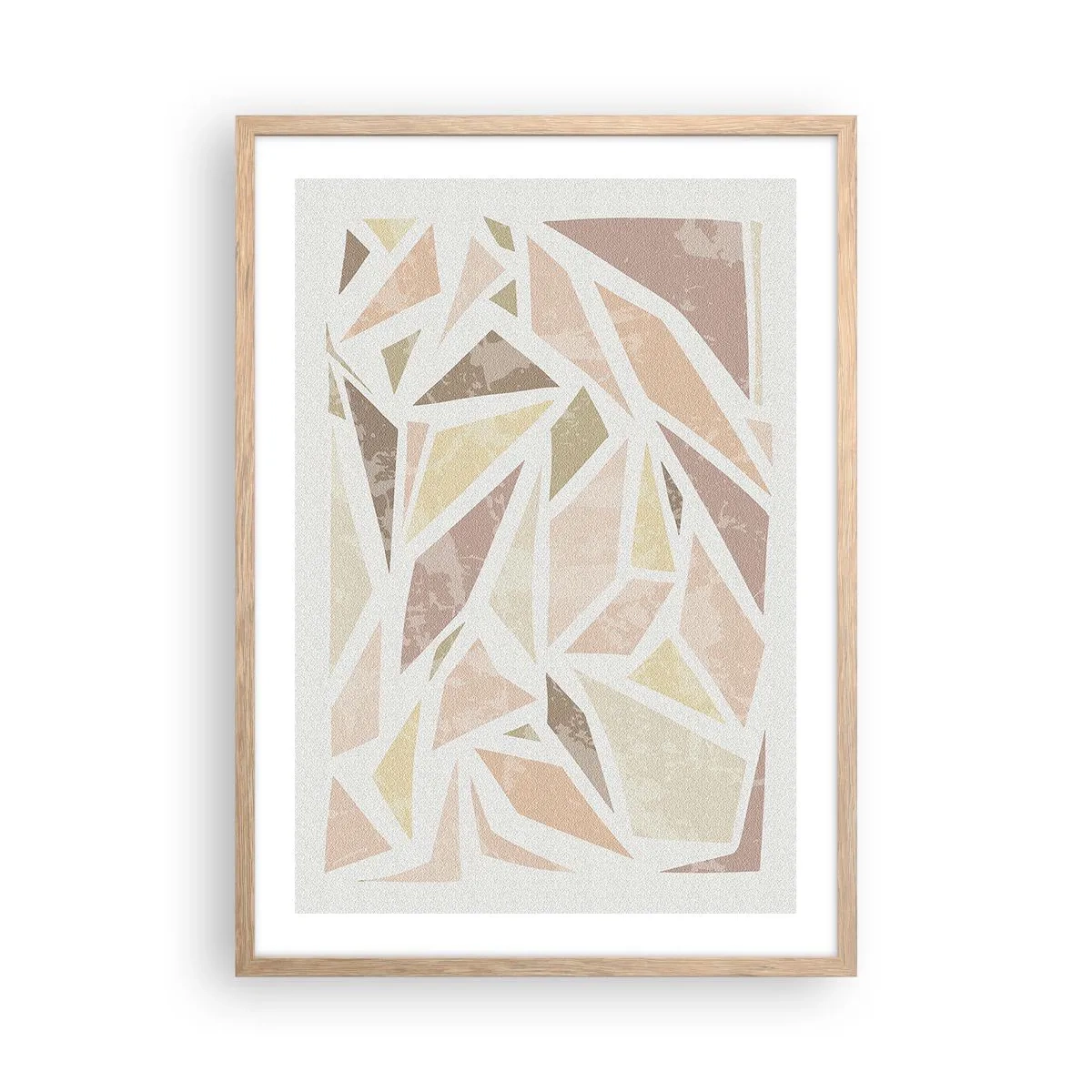 Póster en marco roble claro - Composición de vidrieras - 50x70 cm