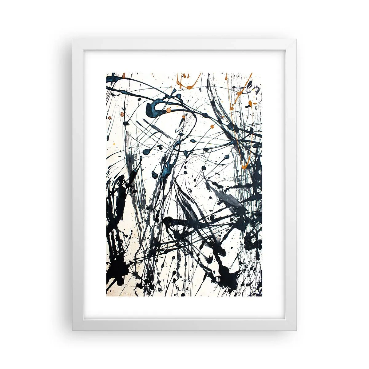 Póster en marco blanco - Abstracción expresionista - 30x40 cm