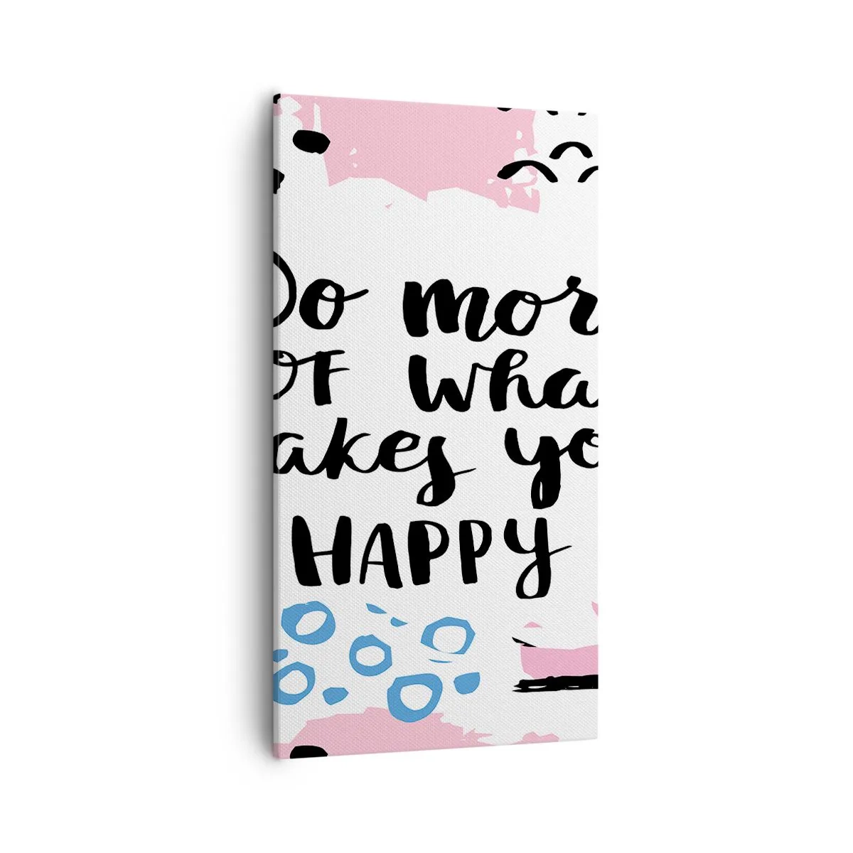 Cuadro sobre lienzo - Impresión de Imagen - Cómo ser feliz - 55x100 cm