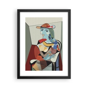 Póster en marco negro - A través de los ojos de Picasso - 30x40 cm