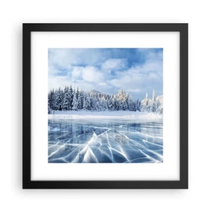 Póster en marco negro - Vista deslumbrante y cristalina - 30x30 cm