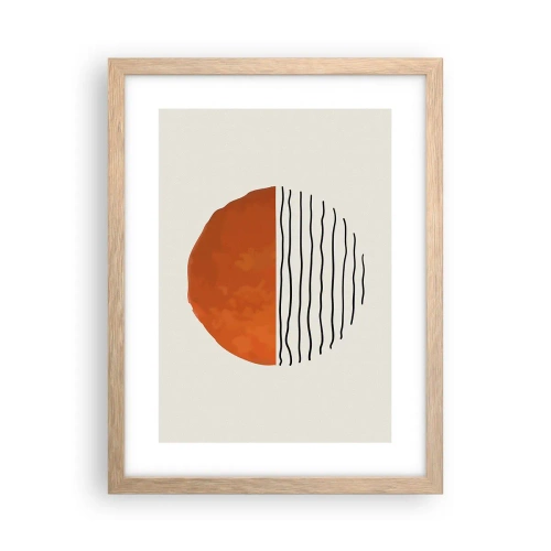 Póster en marco roble claro - En un ambiente japonés - 30x40 cm