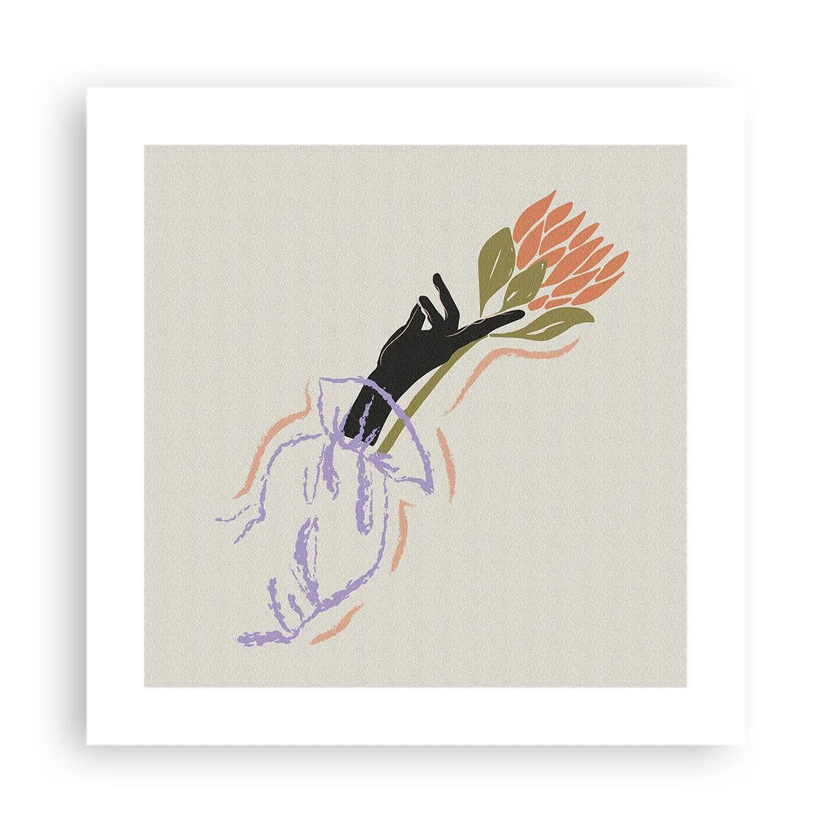 Póster - Un toque fraternal - 40x40 cm