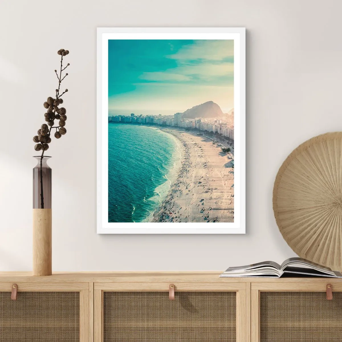Póster en marco blanco - Vacaciones perpetuas en Río - 30x40 cm