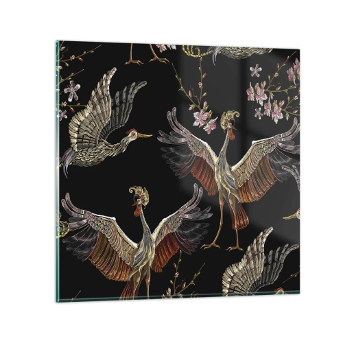 Cuadro sobre vidrio - Impresiones sobre Vidrio - Aves de cuento de hadas - 30x30 cm