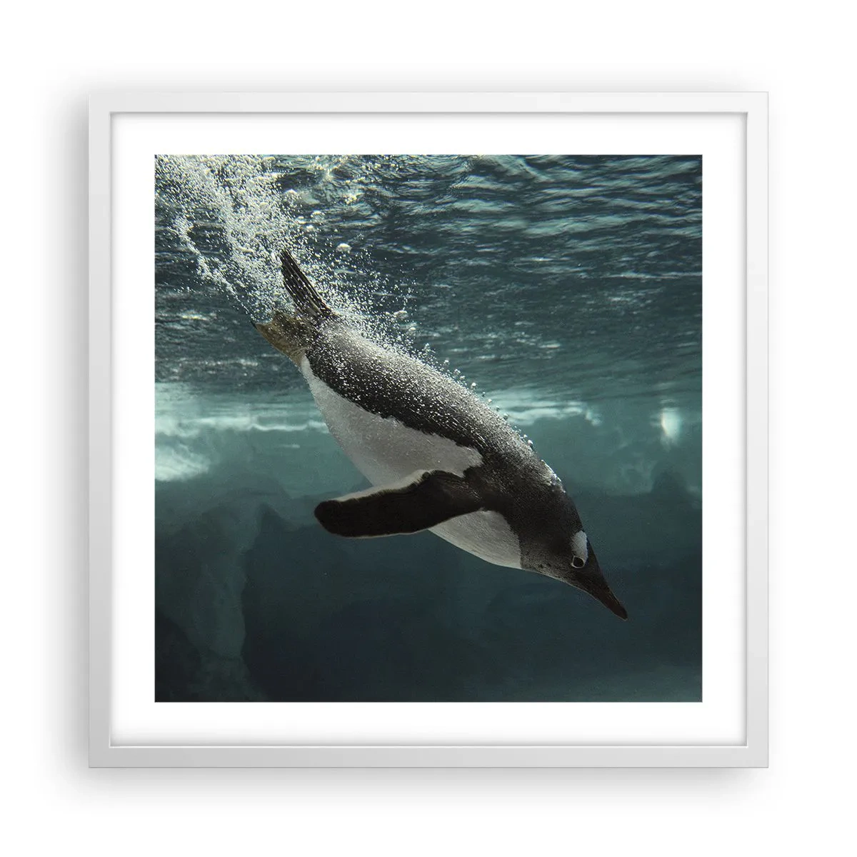 Póster en marco blanco - Bienvenido a mi mundo - 50x50 cm