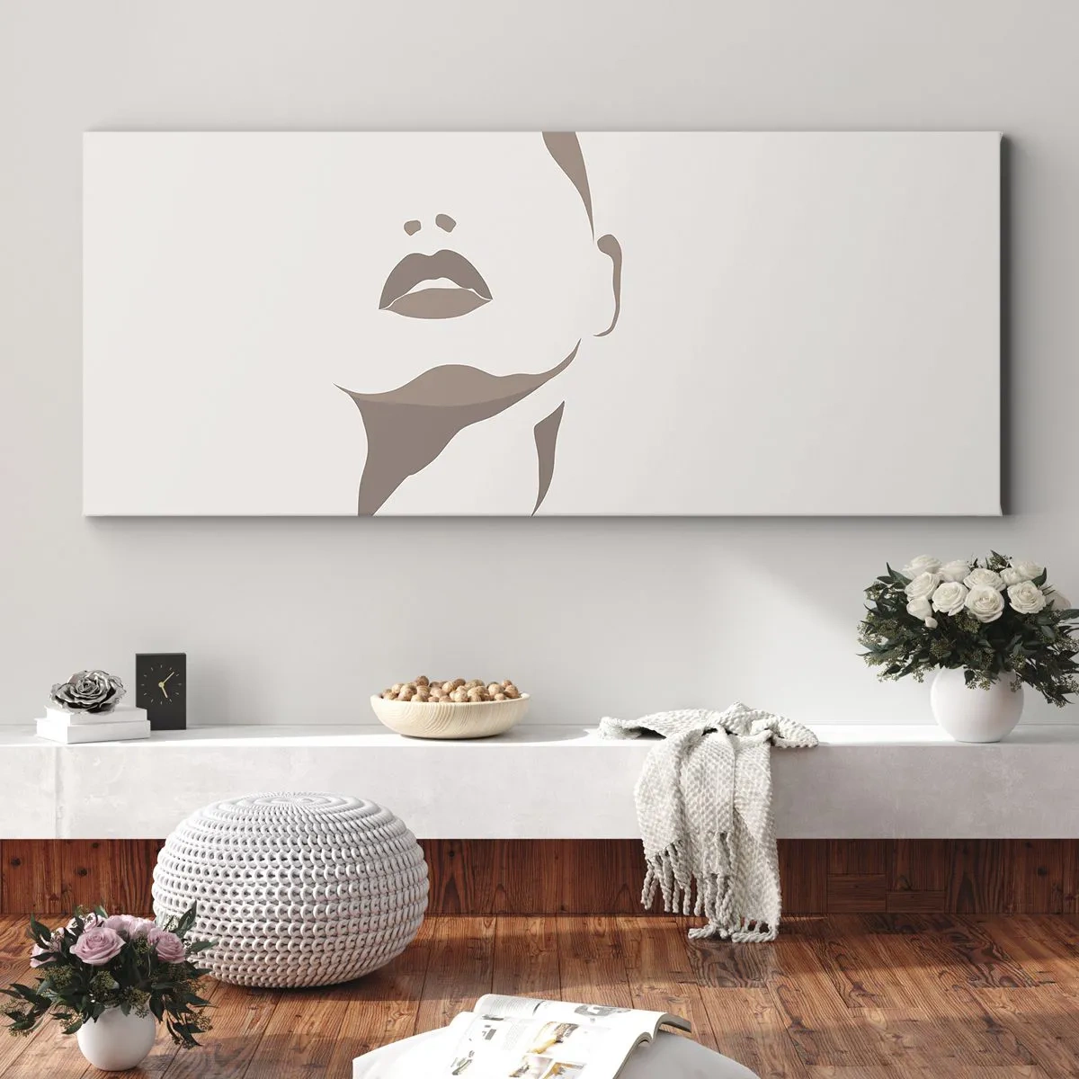 Cuadro sobre lienzo - Impresión de Imagen - Creación a partir de la luz y la sombra - 100x40 cm