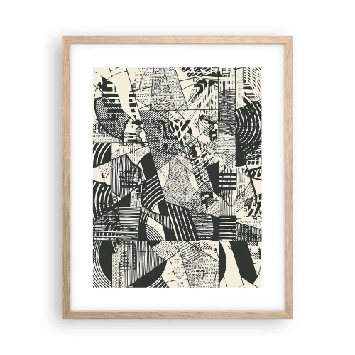 Póster en marco roble claro - La dinámica del presente - 40x50 cm