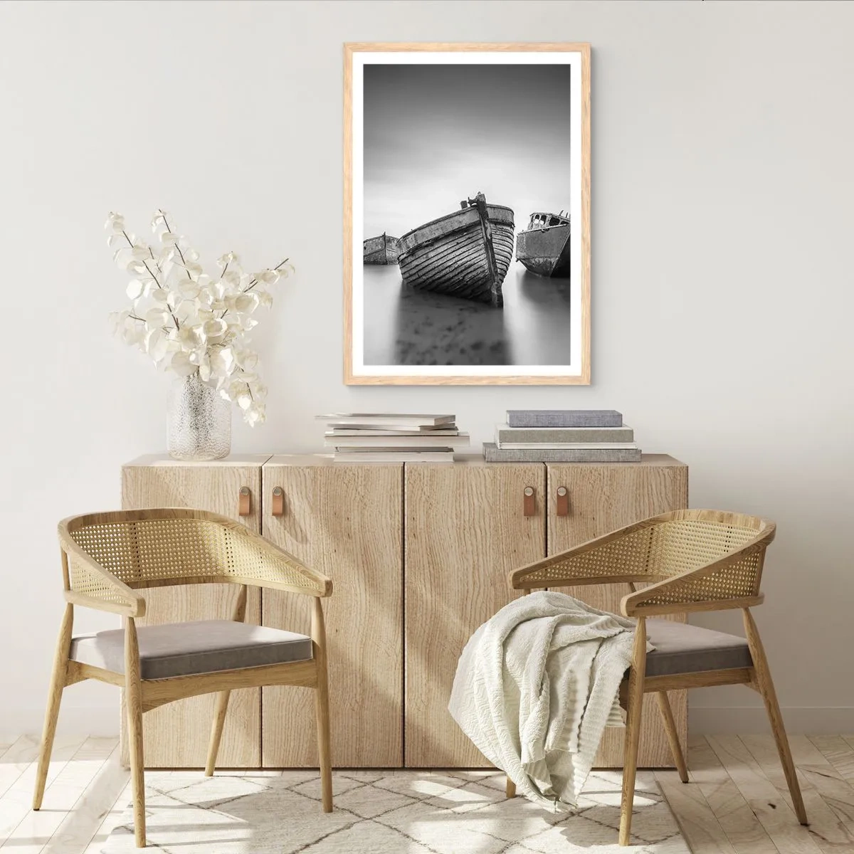 Póster en marco roble claro - Ahora solo quedan los recuerdos... - 61x91 cm