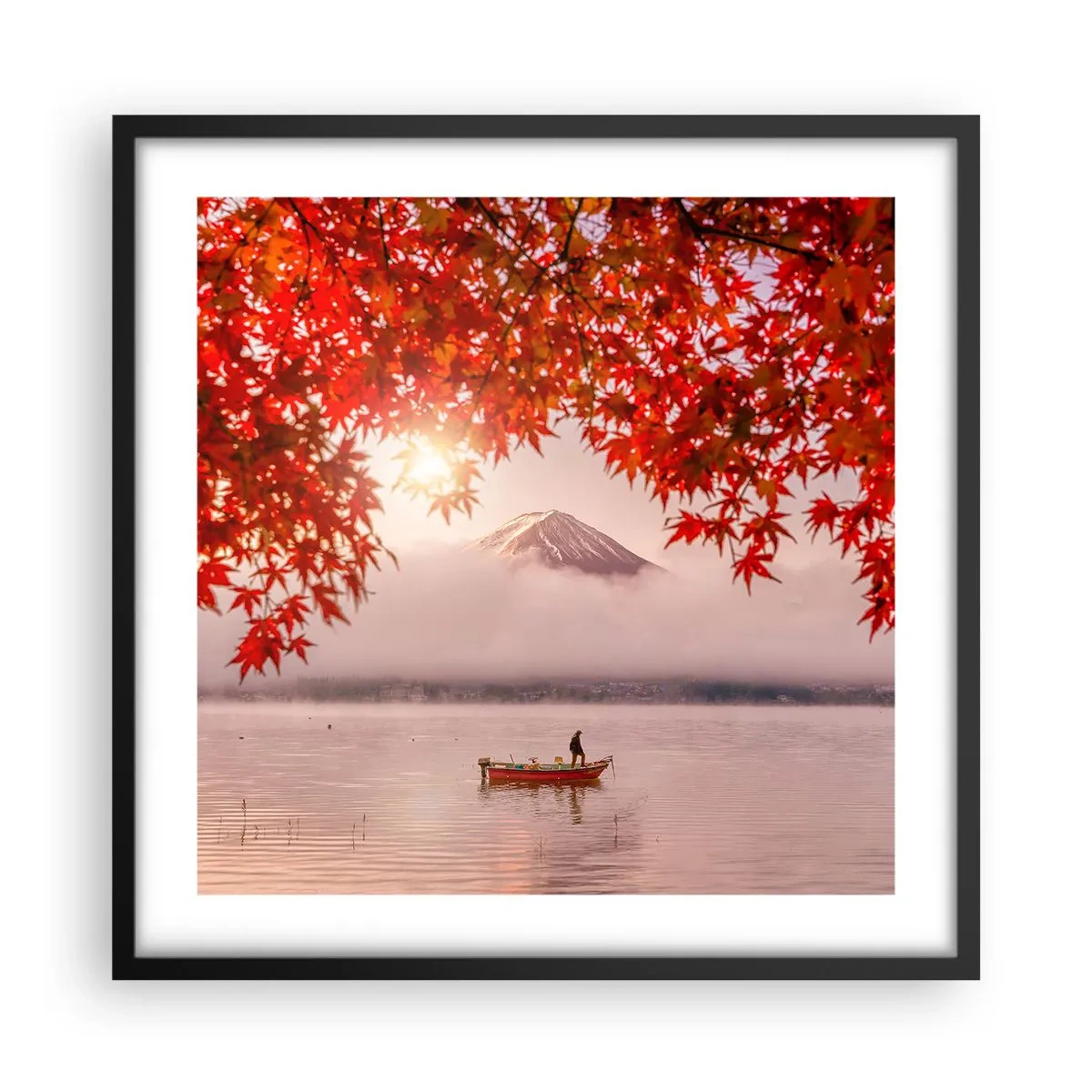 Póster en marco negro - Estilo japonés - 50x50 cm