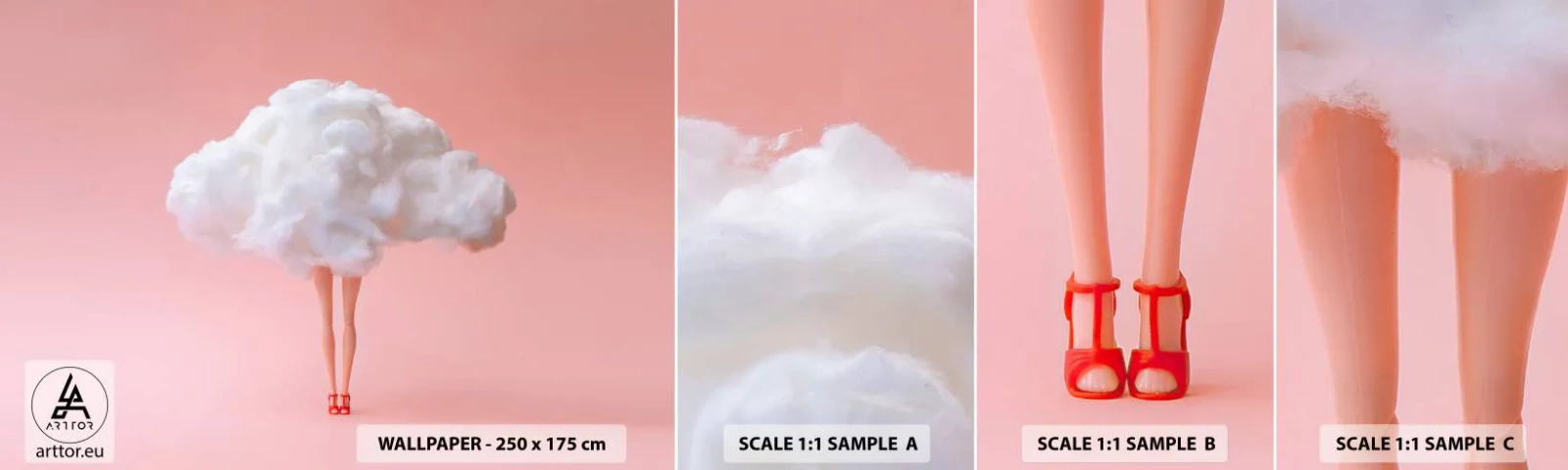 Muestra De Fotomural Standard Eco - Dulce promesa - Abstracción, Mujer, Piernas de mujer - 100x30 cm