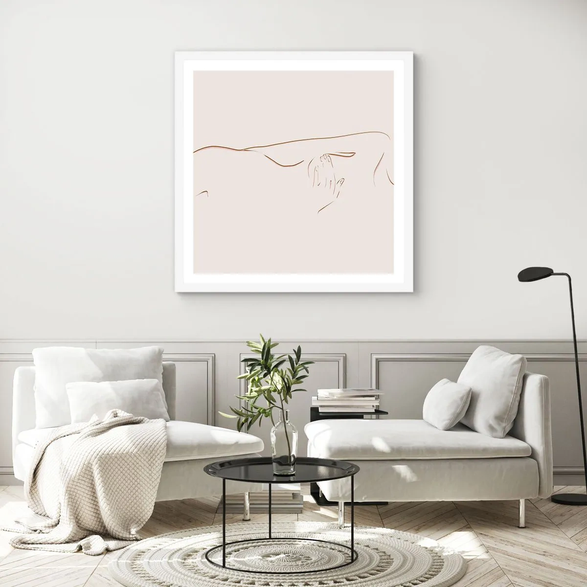 Póster en marco blanco - La forma del deseo - 50x50 cm