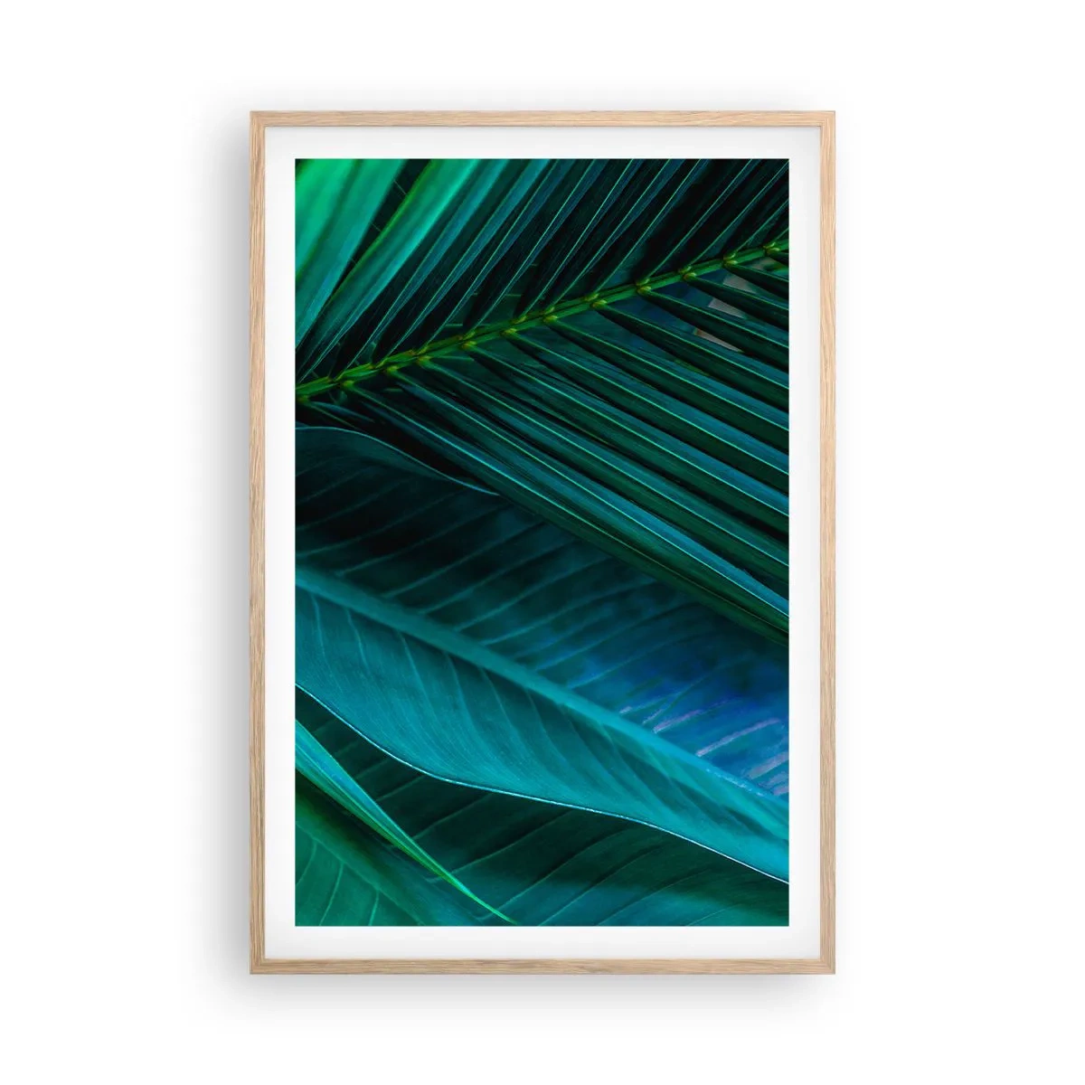 Póster en marco roble claro - Anatomía del verde - 61x91 cm