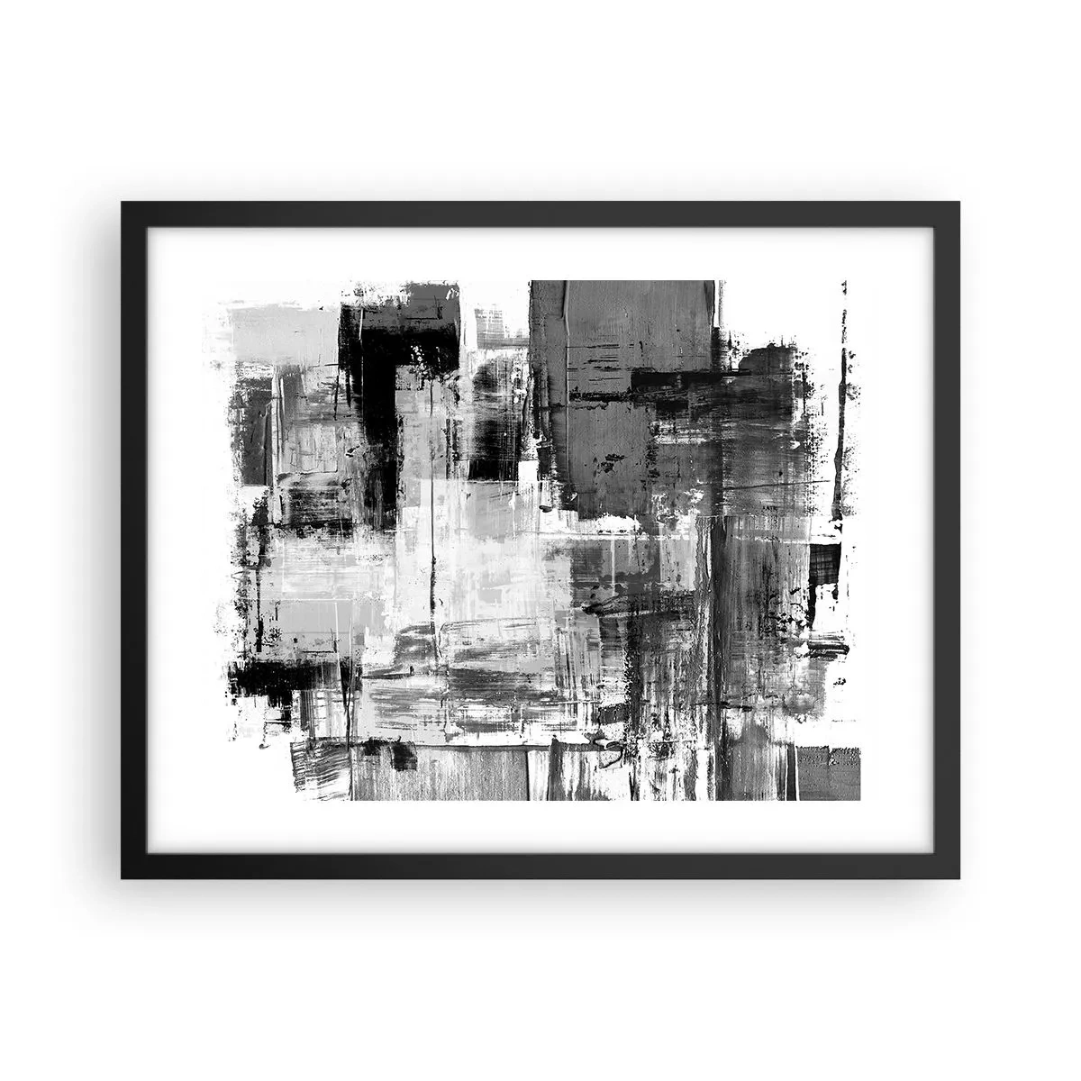 Póster en marco negro - El gris es hermoso - 50x40 cm