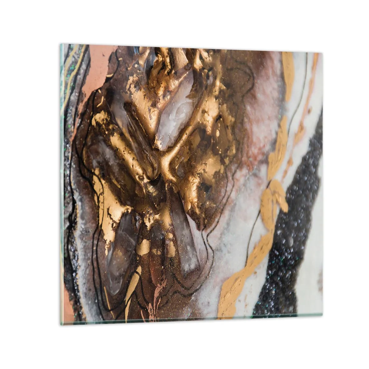 Cuadro sobre vidrio - Impresiones sobre Vidrio - Elemento de la tierra - 30x30 cm