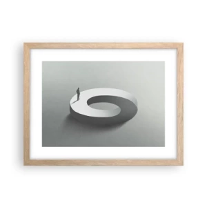 Póster en marco roble claro - Ser sabio no es una labor sencilla - 40x30 cm