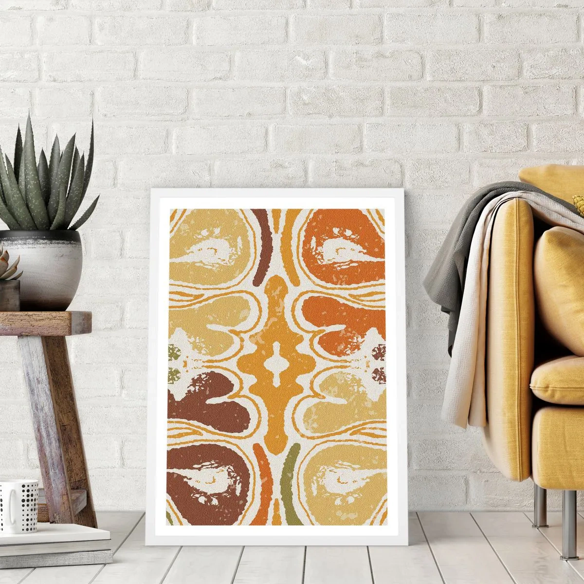 Póster en marco blanco - Abstracción sentimental - 61x91 cm