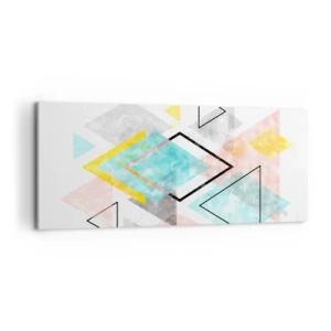 Cuadro sobre lienzo - Impresión de Imagen - Un juego geométrico - 100x40 cm