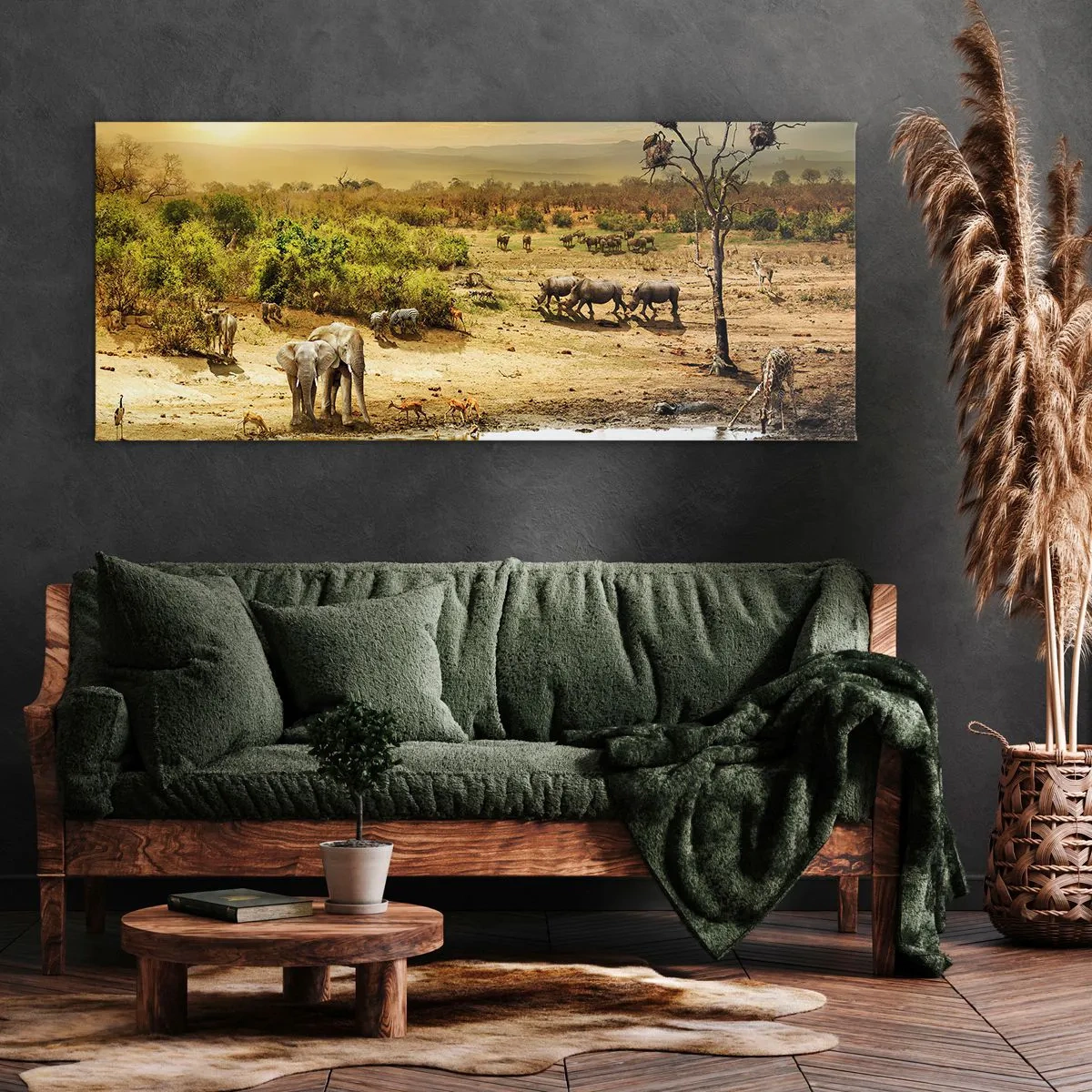 Cuadro sobre lienzo - Impresión de Imagen - Y del Edén fluyó un río... - 100x40 cm