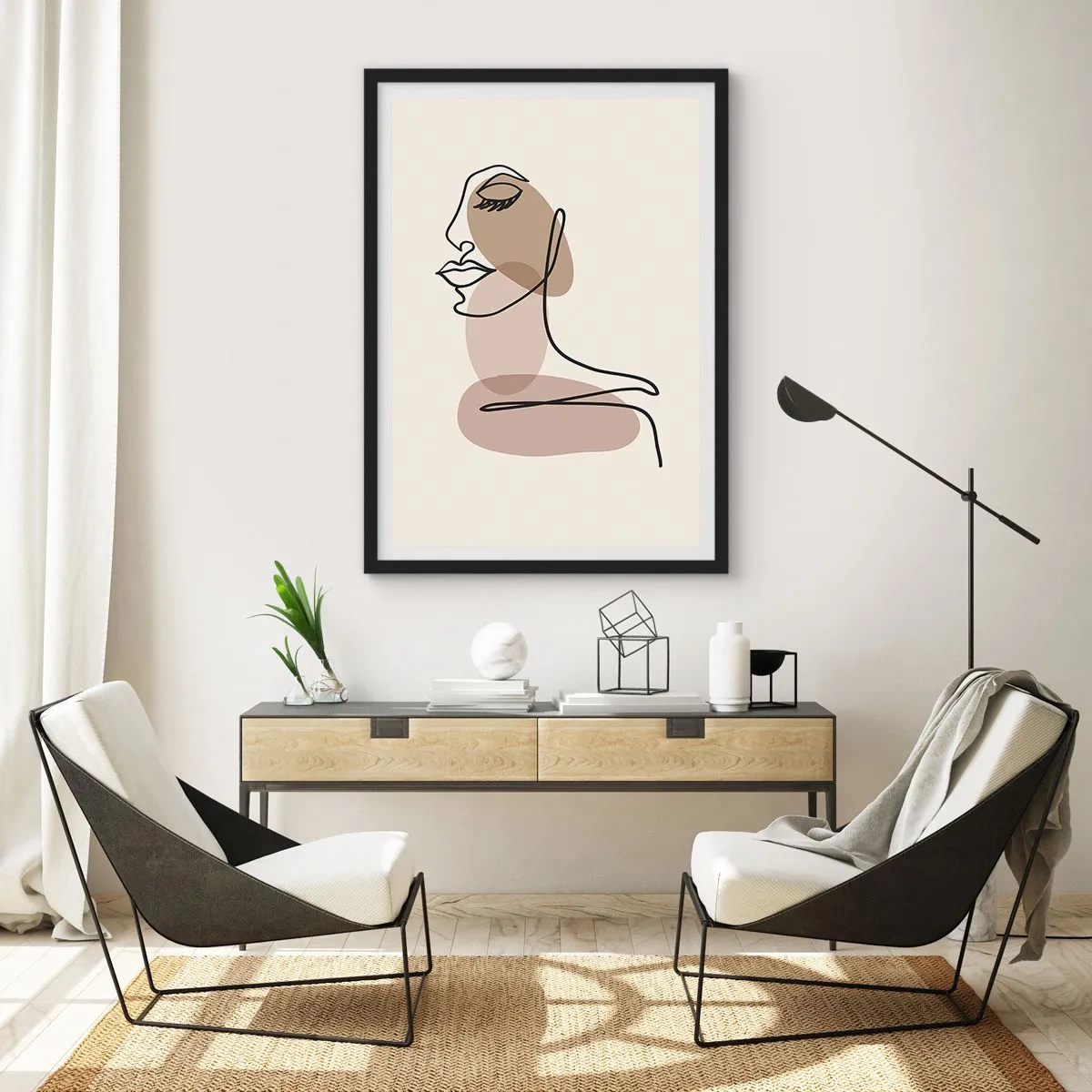 Póster en marco negro - Escucharse a sí misma - 61x91 cm