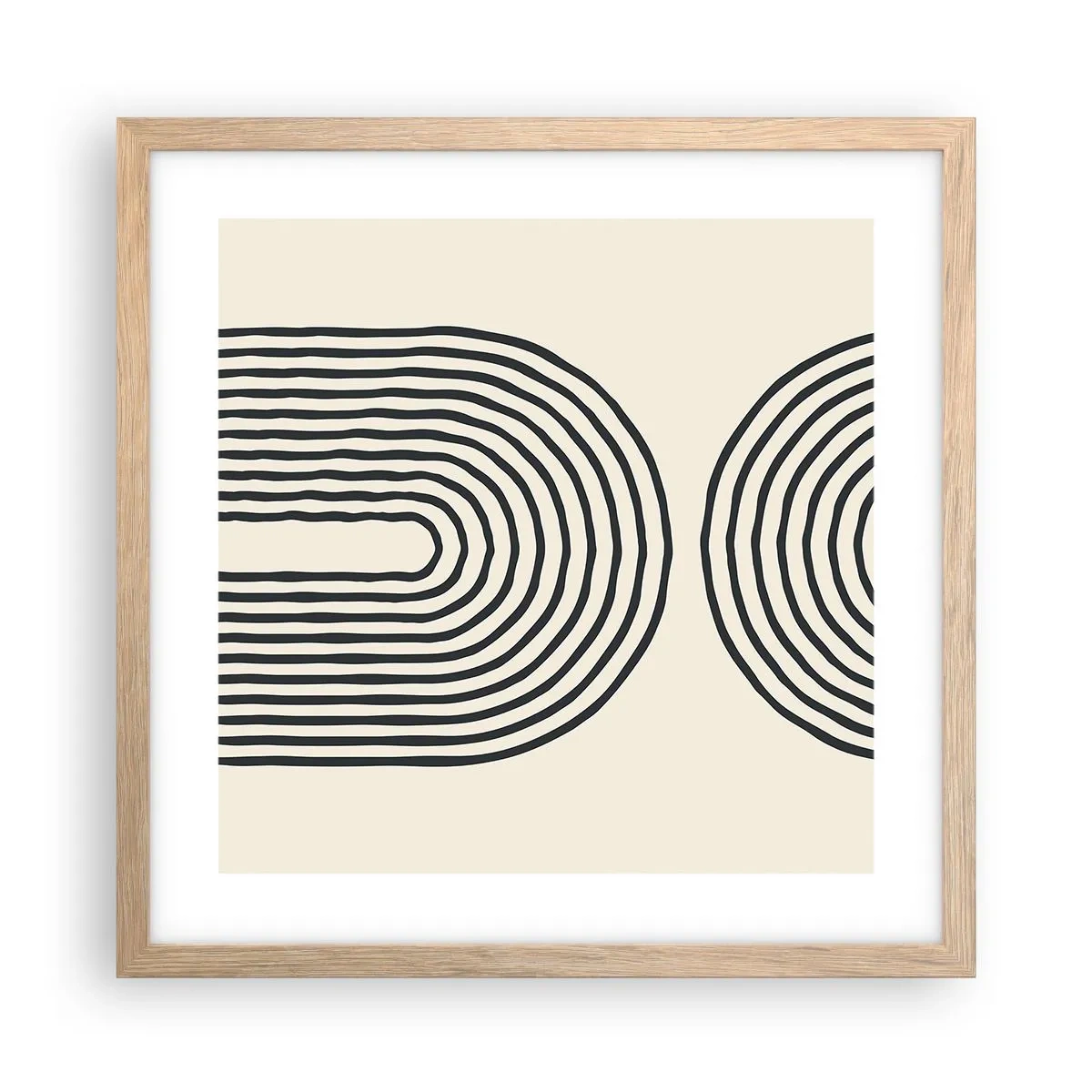 Póster en marco roble claro - Próximamente... - 40x40 cm