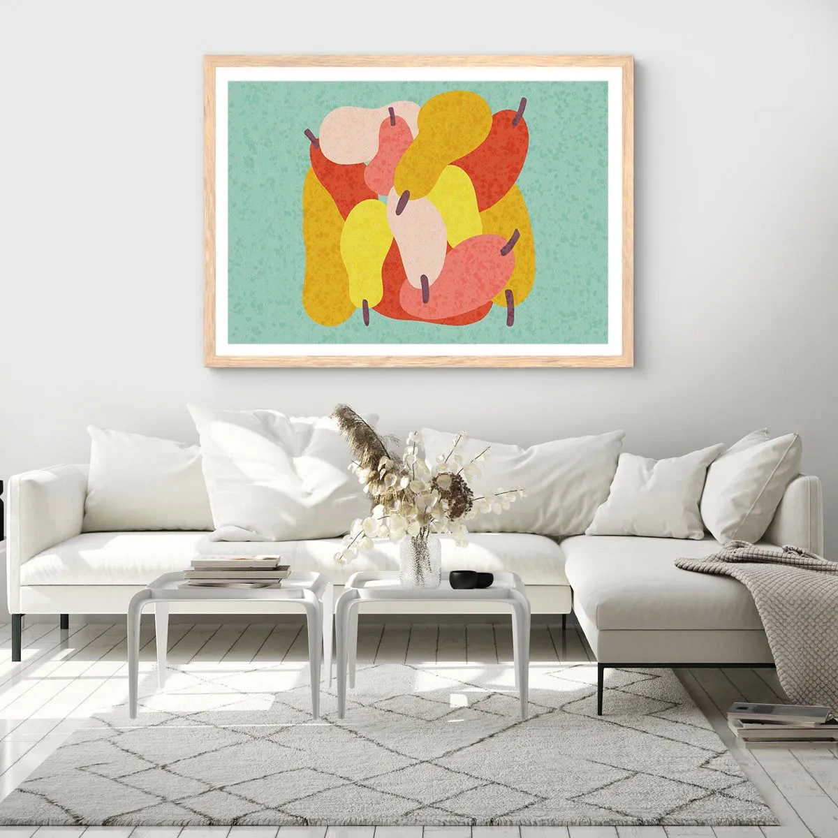 Póster en marco roble claro - Saborear el sol del verano - 100x70 cm