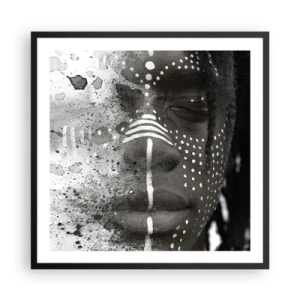 Póster en marco negro - Descubrimiento del espíritu original - 60x60 cm