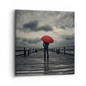 Cuadro sobre lienzo - Impresión de Imagen - No importa que llueva - 40x40 cm