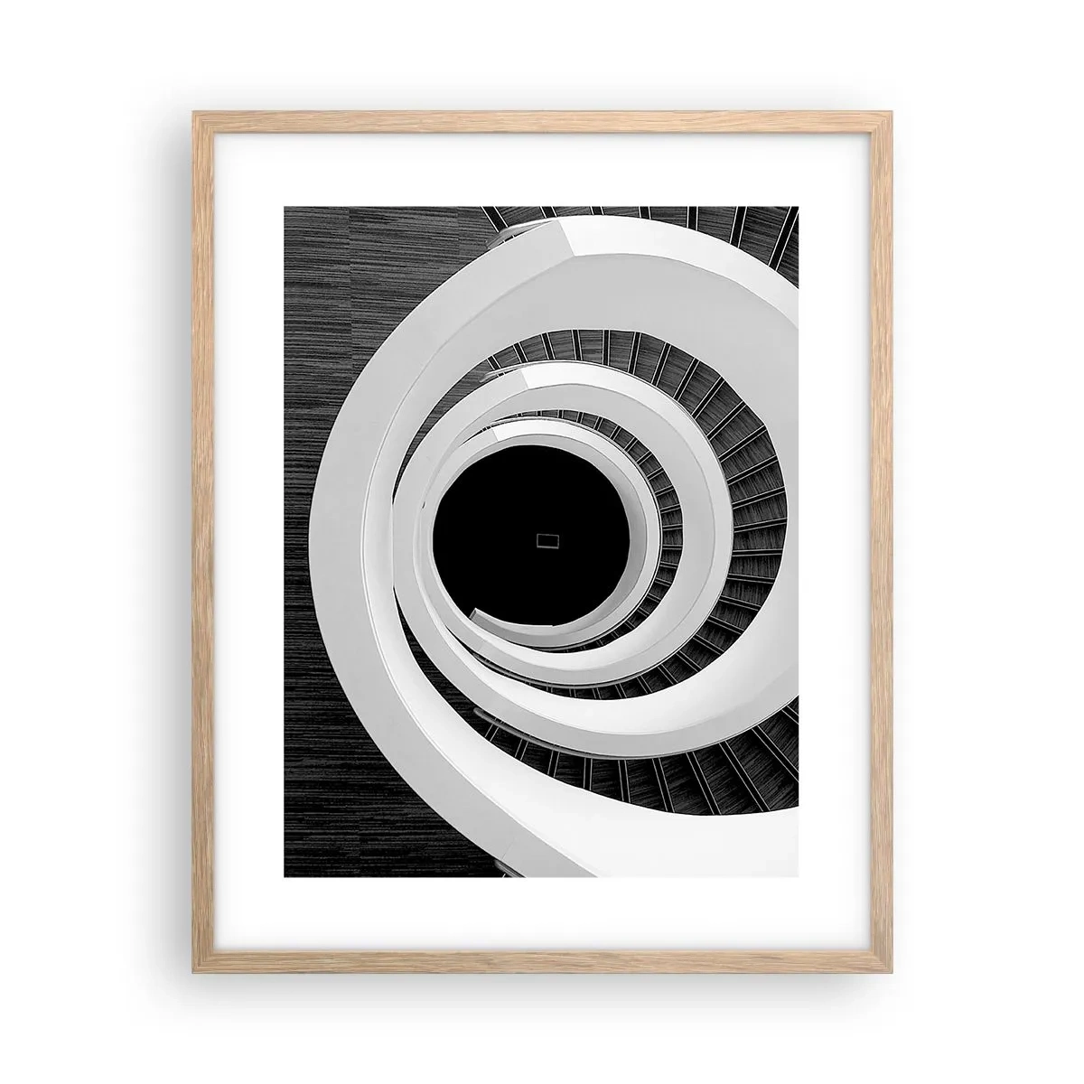 Póster en marco roble claro - Hacia el origen - 40x50 cm