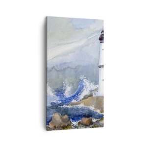 Cuadro sobre lienzo - Impresión de Imagen - Contra la oscuridad y la tormenta - 45x80 cm