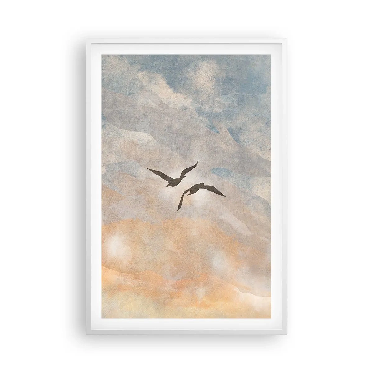 Póster en marco blanco - Danza del cielo - 61x91 cm