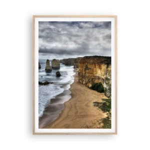 Póster en marco roble claro - Belleza en bruto - 70x100 cm