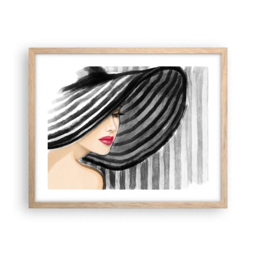 Póster en marco roble claro - ¿Dónde puedo encontrarte? - 50x40 cm