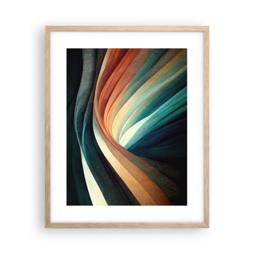 Póster en marco roble claro - Tejido de colores - 40x50 cm