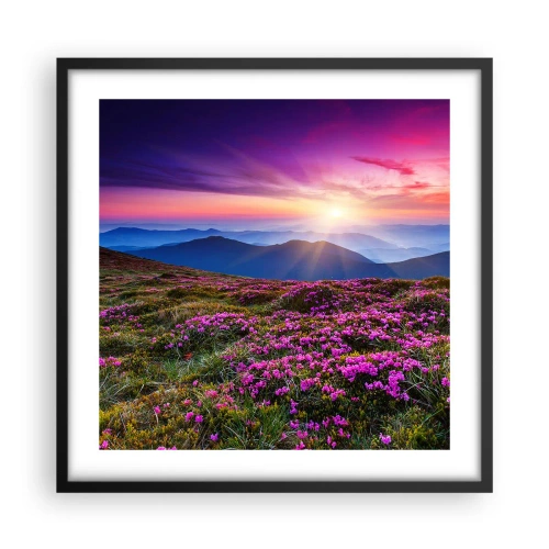 Póster en marco negro - Dulce aroma a frescura - 50x50 cm