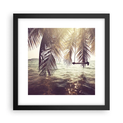 Póster en marco negro - Columpiar la imaginación - 30x30 cm