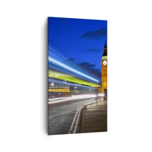 Cuadro sobre lienzo - Impresión de Imagen - Bajo la mirada del Big Ben - 45x80 cm