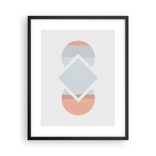 Póster en marco negro - Arte geométrico - 40x50 cm