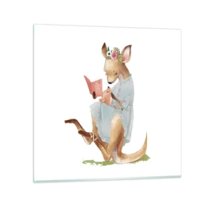 Cuadro sobre vidrio - Impresiones sobre Vidrio - Léeme un cuento, mamá - 30x30 cm