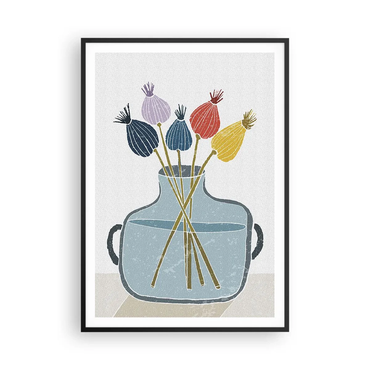 Póster en marco negro - Como una semilla de amapola - 70x100 cm