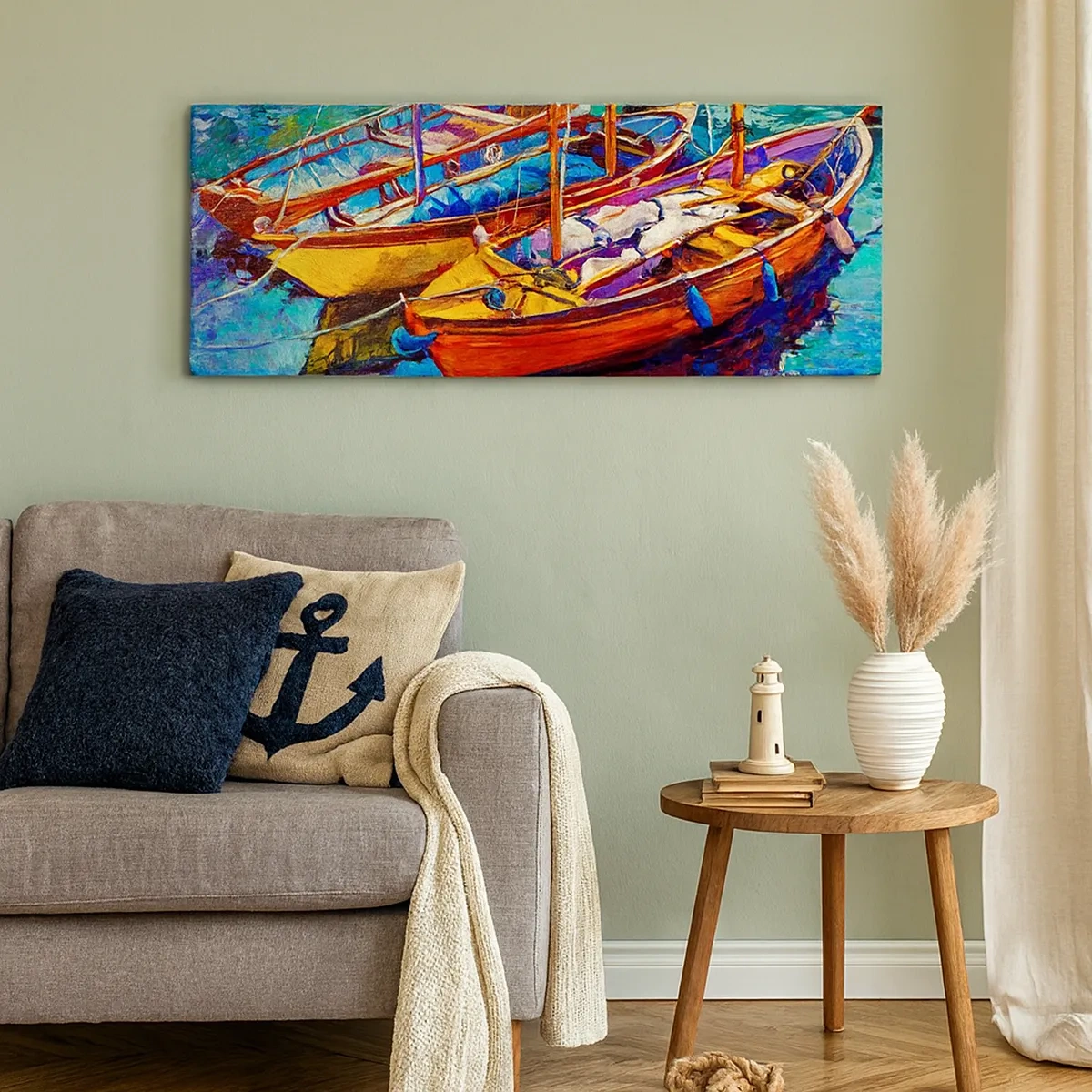 Cuadro sobre lienzo - Impresión de Imagen - Sobre el agua espesa de color - 30x30 cm