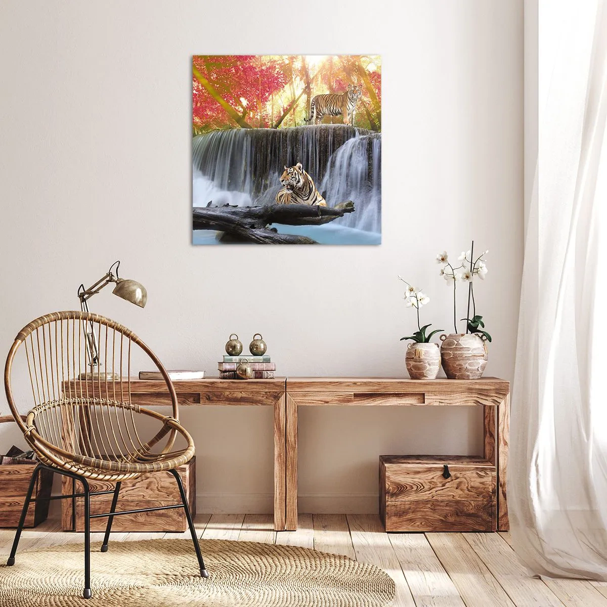 Cuadro sobre lienzo - Impresión de Imagen - Paisaje surrealista - 70x70 cm