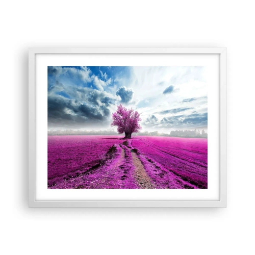 Póster en marco blanco - El brezal - un encanto - 50x40 cm