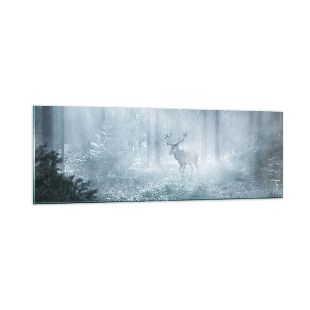 Cuadro sobre vidrio - Impresiones sobre Vidrio - Ronda matutina por la finca - 90x30 cm