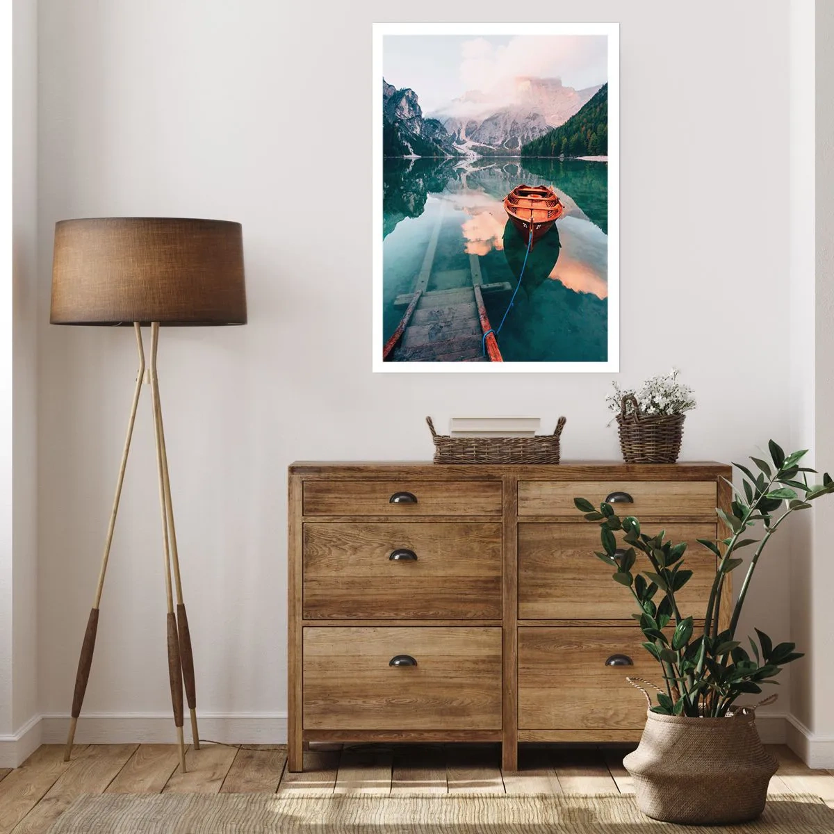 Póster - El tranquilo sueño de las montañas - 40x50 cm