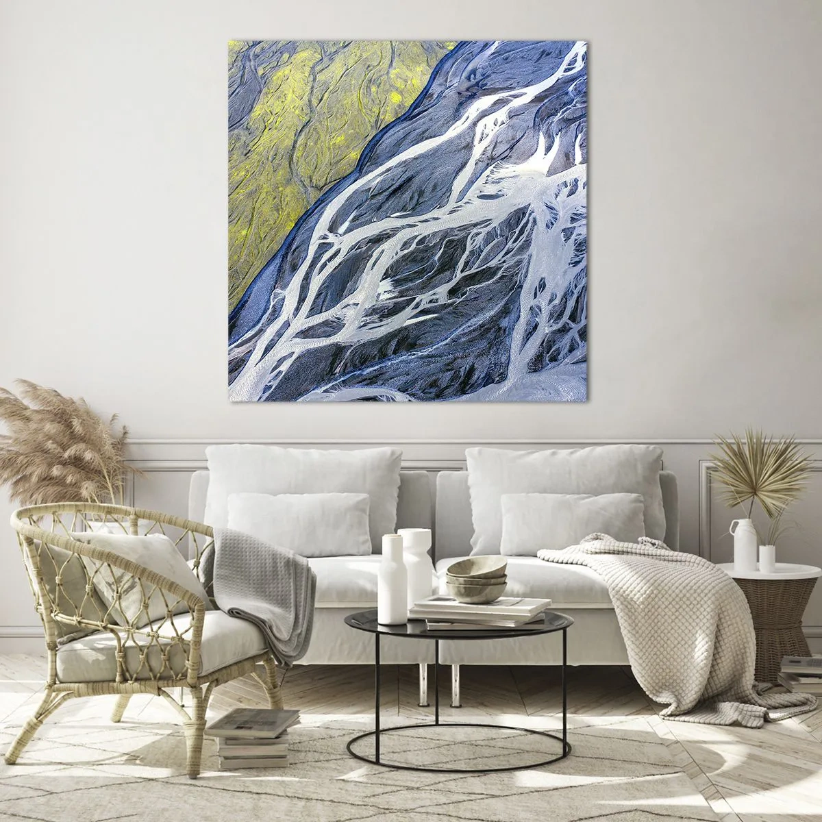 Cuadro sobre vidrio - Impresiones sobre Vidrio - Las pinturas rupestres de la naturaleza - 40x40 cm