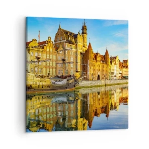 Cuadro sobre lienzo - Impresión de Imagen - Un espejo del pasado - 50x50 cm