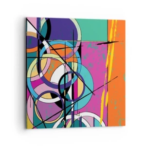 Cuadro sobre lienzo - Impresión de Imagen - Círculo sobre círculo - 70x70 cm
